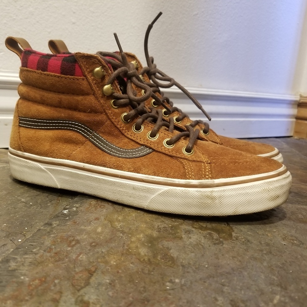 Vans Sk8 Hi MTE glazed ginger flannel M 8.5 W 10